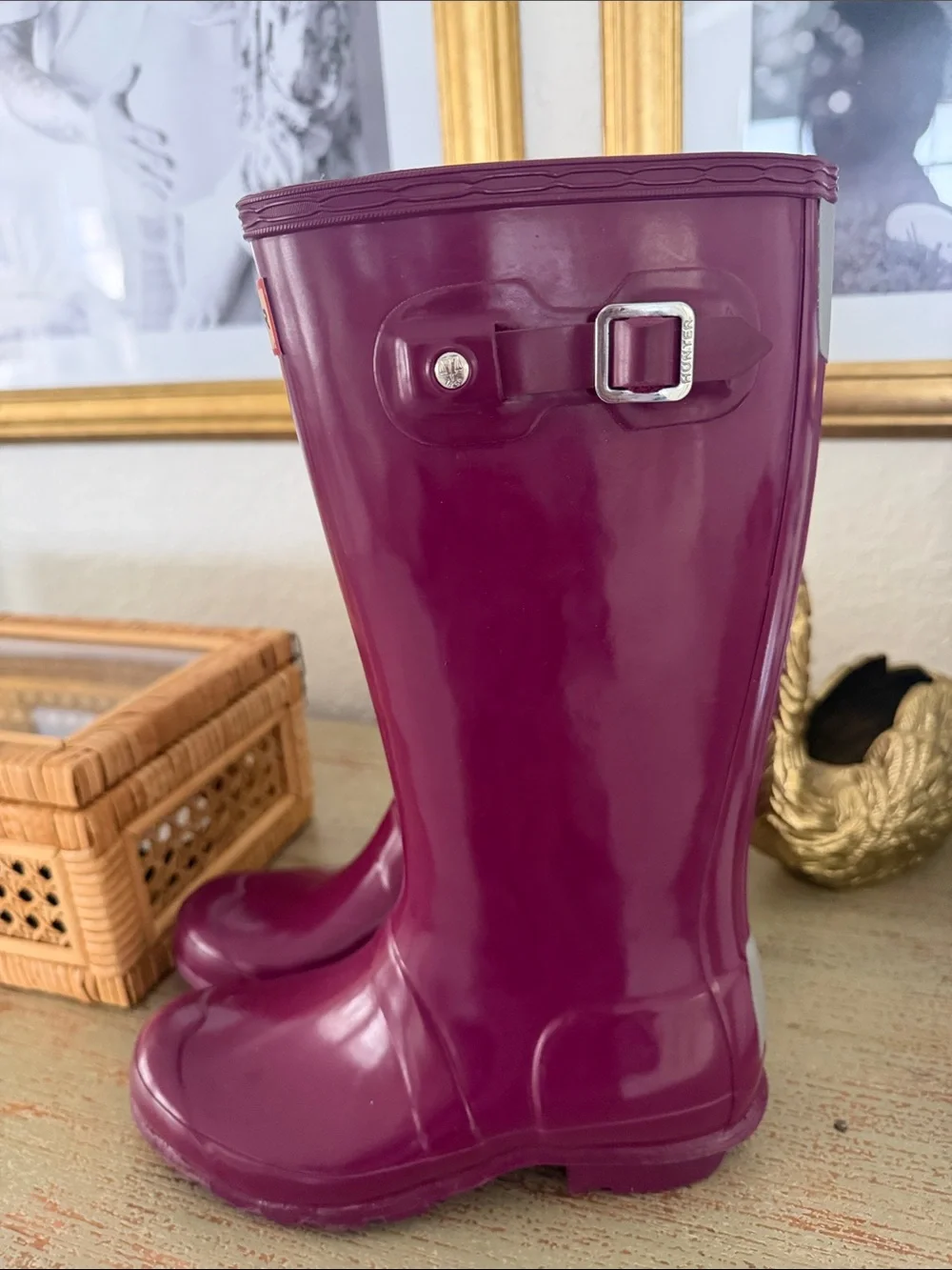 Hunter Kids Purple Rain Boots